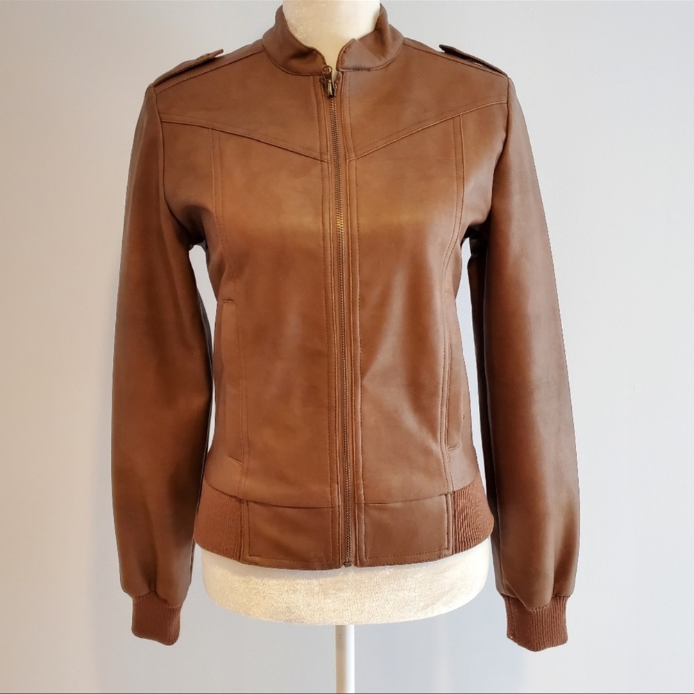 Jack Faux Leather Jacket Size M